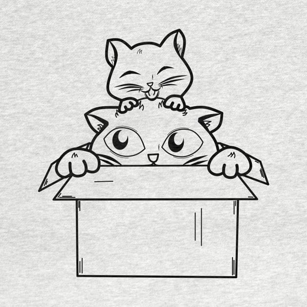 cats in boxes by Ticus7